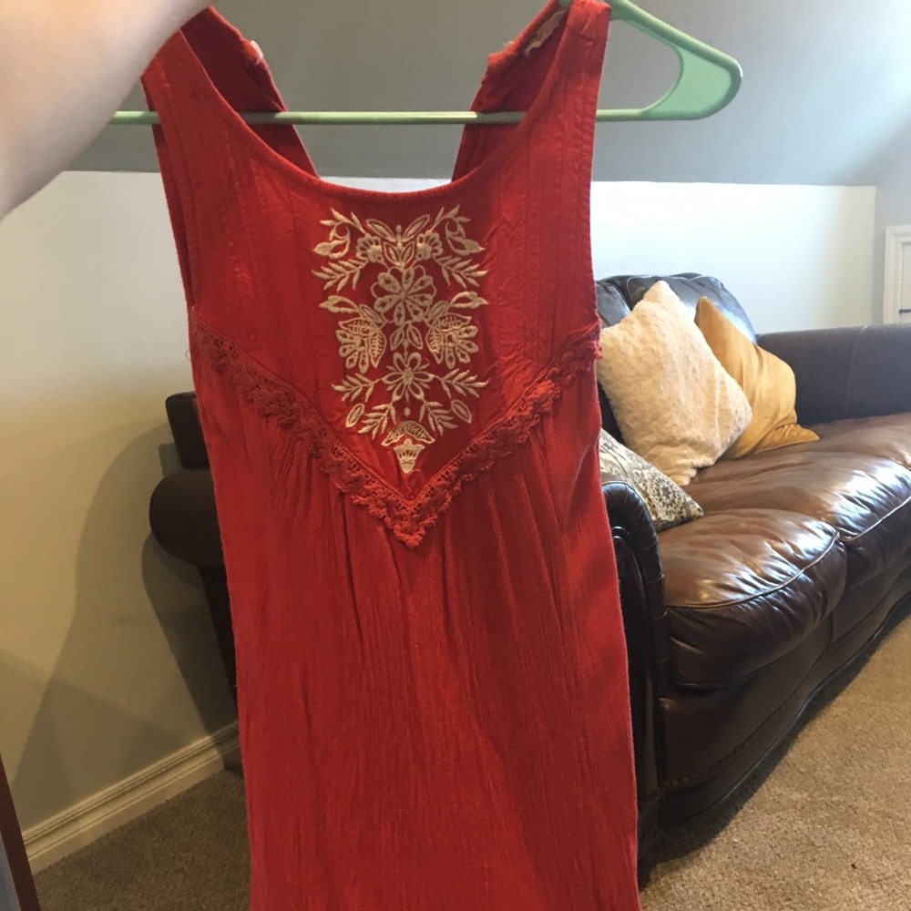 Coral mini dress